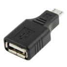 Micro USB to USB 2.0 Adapter with OTG Function(Black) - 1