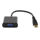 22cm Full HD 1080P Mini HDMI Male to VGA Female Video Adapter Cable with Audio Cable(Black) - 2