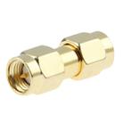 Gold Plated SMA Male to SMA Male Adapter(Gold) - 1