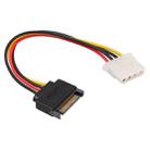 15 Pin IDE Male to 4 Pin SATA Female Molex Power Cable, Length: 15.3CM - 1