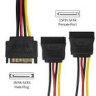 SATA 15-Pin Male to 2 x 15-Pin Female Power Extension Cable, Length: 15CM - 3
