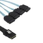 Mini SAS to 7 Pin 4 SATA Female Cable, Length: 95cm - 1