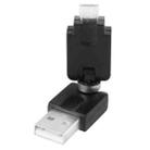 USB 2.0 AM to Micro USB 360 Degree Swivel Adapter for Galaxy S IV / i9500 / S III / i9300 /Note II / N7100 / i9220 / i9100 / i9082 / Nokia / LG / BlackBerry / HTC One X /Amazon Kindle / Sony Xperia etc(Black) - 1