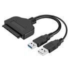 USB 3.0 to SATA 22 Pin 2.5 inch HDD Adapter with USB Power Cable, Length: 20cm - 1