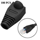 Network Cable Boots Cap Cover for RJ45, Black (100 pcs in one packaging , the price is for 100 pcs)(Black) - 1