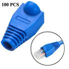 Network Cable Boots Cap Cover for RJ45, Blue (100 pcs in one packaging , the price is for 100 pcs)(Blue) - 1