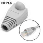 Network Cable Boots Cap Cover for RJ45, Grey (100 pcs in one packaging , the price is for 100 pcs)(Grey) - 1