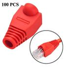 Network Cable Boots Cap Cover for RJ45, Red (100 pcs in one packaging , the price is for 100 pcs)(Red) - 1