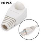 Network Cable Boots Cap Cover for RJ45, White (100 pcs in one packaging , the price is for 100 pcs)(White) - 1