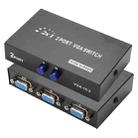 2 Port VGA Switch Box, 2 In 1 Out For LCD PC TV Monitor - HD15 (FJ-15-2C)(Black) - 1