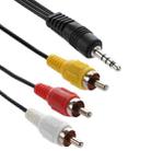 3.5mm Male Stereo Jack to 3 Male RCA Plugs Cable, Length: 75cm - 1
