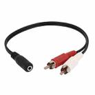 3.5mm female stereo jack to 2 male RCA plugs cable, Length: 38cm - 1