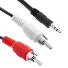 Normal Quality Jack 3.5mm Stereo to RCA Male Audio Cable, Length: 1.5m - 1