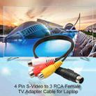 4-pin S-Video TV to RCA Converter AV female Cable Adapter, Length: 20cm - 5