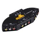 AV-33 Multi Box RCA AV Audio-Video Signal Switcher + 3 RCA Cable, 3 Group Input and 1 Group Output System(Black) - 1