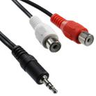 2 RCA Female to 3.5 MM Male Jack Audio Y Cable, Length: 20cm - 1