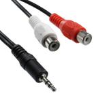 2 RCA Female to 3.5 MM Male Jack Audio Y Cable, Length: 20cm - 2