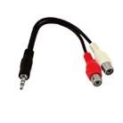 2 RCA Female to 3.5 MM Male Jack Audio Y Cable, Length: 20cm - 3