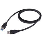 USB 3.0 AM to BM Cable, length: 1.8m(Black) - 1