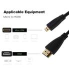 1.5m Micro HDMI to HDMI 19 Pin Cable, 1.4 Version(Black) - 5