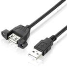 USB 2.0 AM to AF Mount Pannel Cable, Length: 30cm - 1