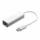 10cm USB-C / Type-C 3.1 Highspeed Ethernet Adapter, For MacBook 12 inch / Chromebook Pixel 2015, Length: 10cm(White) - 1