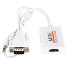 VGA + Audio to Full HD 1080P HDMI Video Converter Box Adapter for HDTV(White) - 1