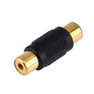 Gold RCA Female to Gold RCA Female Connector(Black) - 1