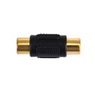 Gold RCA Female to Gold RCA Female Connector(Black) - 3
