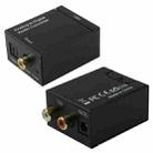 Analog RCA to Digital Optical Coaxial Toslink Audio Converter(Black) - 1