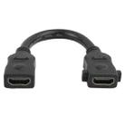 18cm 19 Pin Female to Female HDMI Cable(Black) - 1