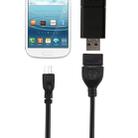 10cm USB A Female to Micro USB 5 Pin Male Adapter with OTG - 1