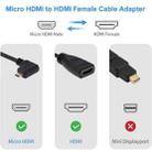 19cm 90 Degree Micro HDMI Left-toward Male to HDMI Female Cable Adapter(Black) - 4