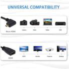 19cm 90 Degree Micro HDMI Left-toward Male to HDMI Female Cable Adapter(Black) - 5