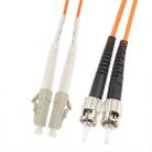 LC-ST Dual-Core Multi Mode Fiber Optic Jumper,Length: 3m - 1