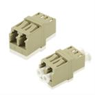 LC-LC Multimode Duplex Fiber Flange / Connector / Adapter / Lotus Root Device(Grey) - 2