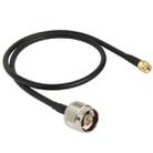 N Male to RP-SMA Converter Cable, Length: 50cm(Black) - 1