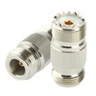 Coaxial RF N Female to UHF Female Adapter(Silver) - 1