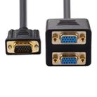 30cm VGA Male to 2 VGA Female Splitter Cable(Black) - 4