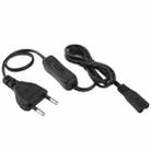 2 Prong Style EU Plug AC Power Cord with 304 Switch, Length: 1.5m(Black) - 1