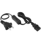 3 Prong Style AC Power Cord with 304 Switch, Length: 1.2m(Black) - 1