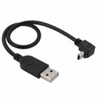 90 Degree Mini USB Male to USB 2.0 AM USB Adapter Cable, Length: 29cm - 1