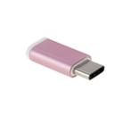 Aluminum USB-C / Type-C 3.1 Male to Micro USB Female Converter Adapter, For Nokia N1, MacBook 12 inch, Chromebook(Pink) - 1