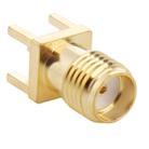 10 PCS Gold Plated SMA Female Panel Mount PCB Square Equally RF Connector Adapter - 1