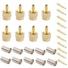 10 PCS Gold Plated Crimp SMA Male Plug Pin RF Connector Adapter for RG174 / RG316 / RG188 / RG179 Cable - 1