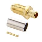 10 PCS Gold Plated SMA Female Crimp RF Connector Adapter for RG58 / RG400 / RG142 / LMR195 Cable - 1