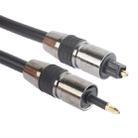 TOSLink Male to 3.5mm Male Digital Optical Audio Cable, Length: 1.5m, OD: 5.0mm (Gold Plated)(Black) - 1