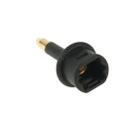Gold Plated Square to Round 3.5mm Optical Fiber Adapter - 3
