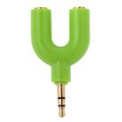 3.5mm Stereo Male to Dual 3.5mm Stereo Female Splitter Adapter(Green) - 3