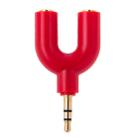 3.5mm Stereo Male to Dual 3.5mm Stereo Female Splitter Adapter(Red) - 3